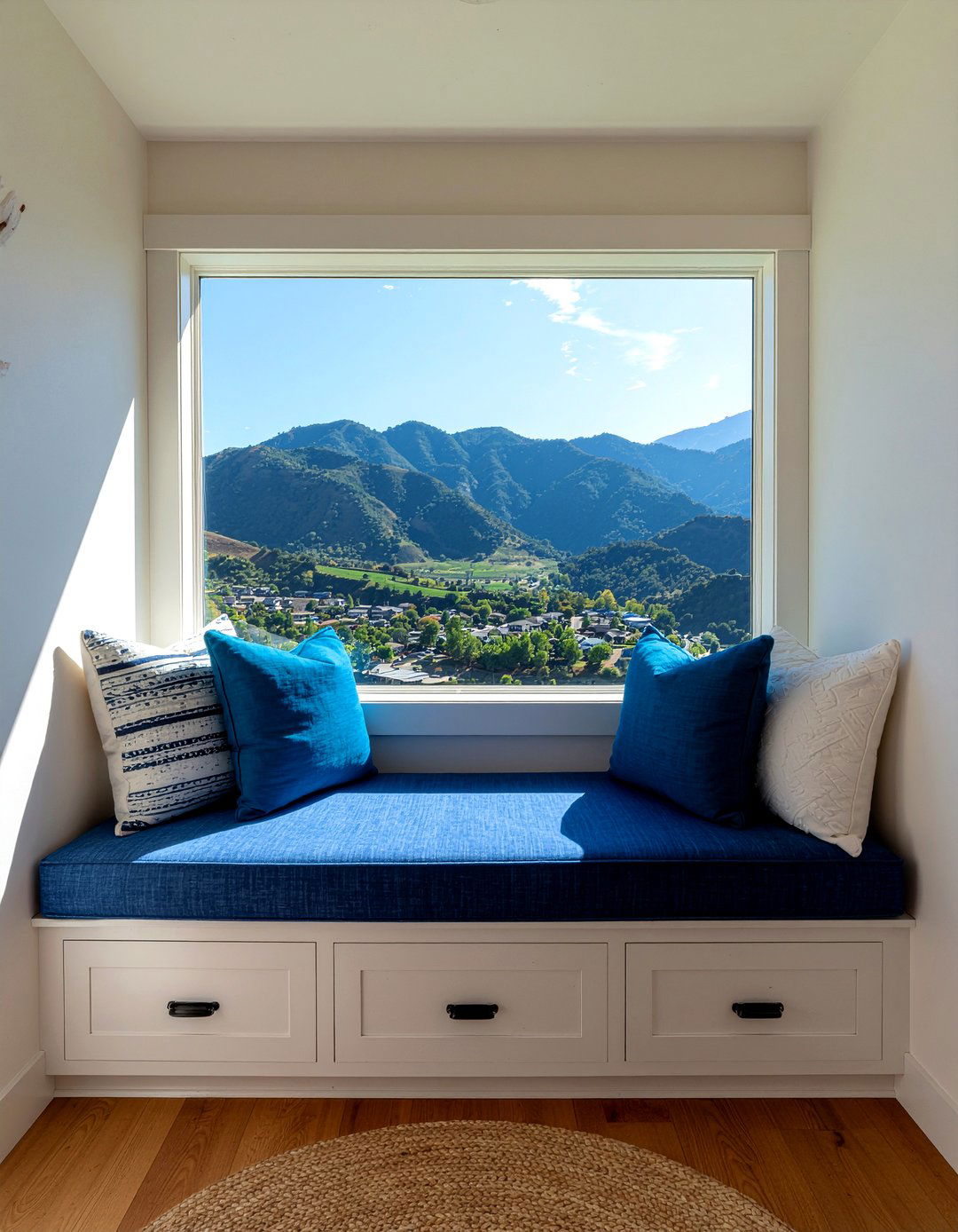 Built in window seat - 30 mountain house living room ideas