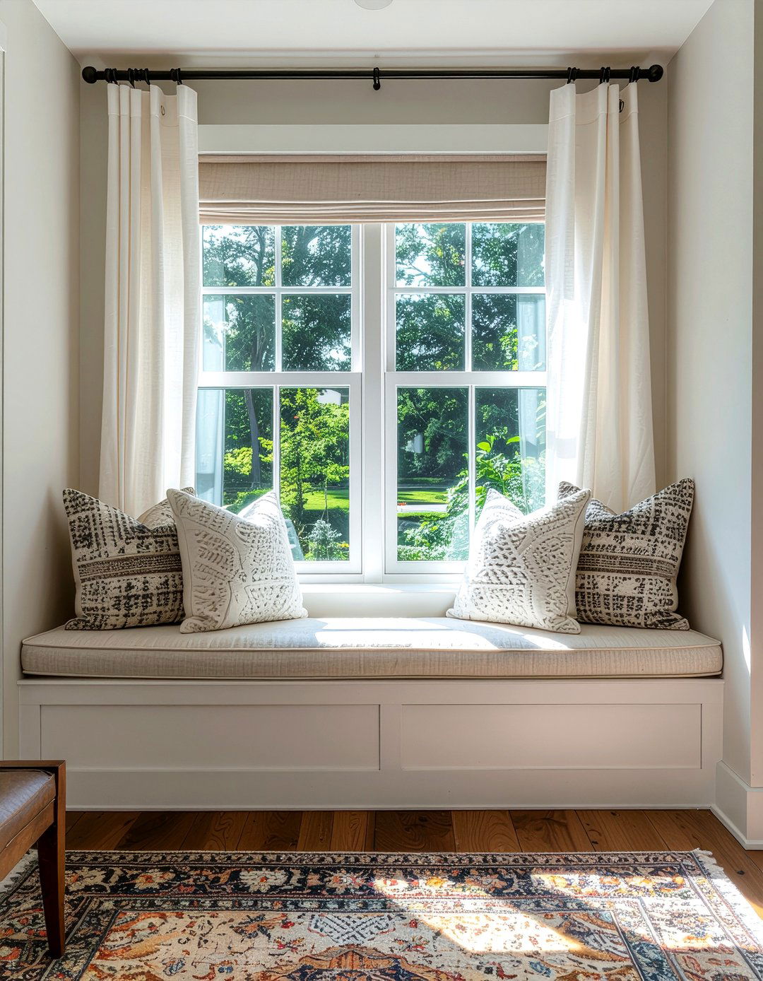 Built in window seat living room - 30 cottage core living room ideas