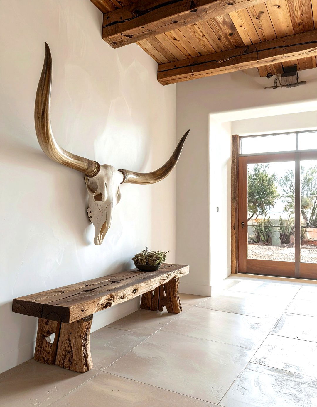 Bull horn wall sculpture - 30 horn decor ideas