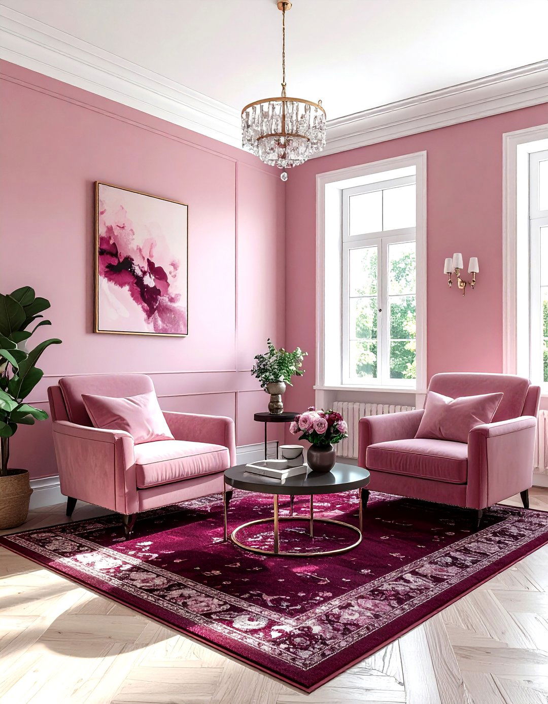 Burgundy And Blush Pink Living Room - 30 burgundy living room color schemes