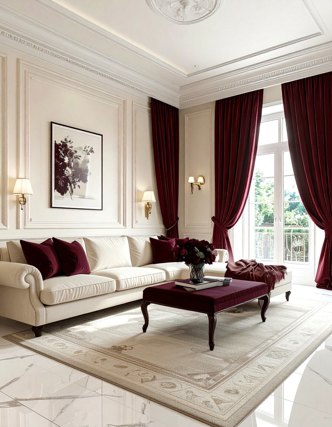 Burgundy And Cream Living Room - 30 burgundy living room color schemes