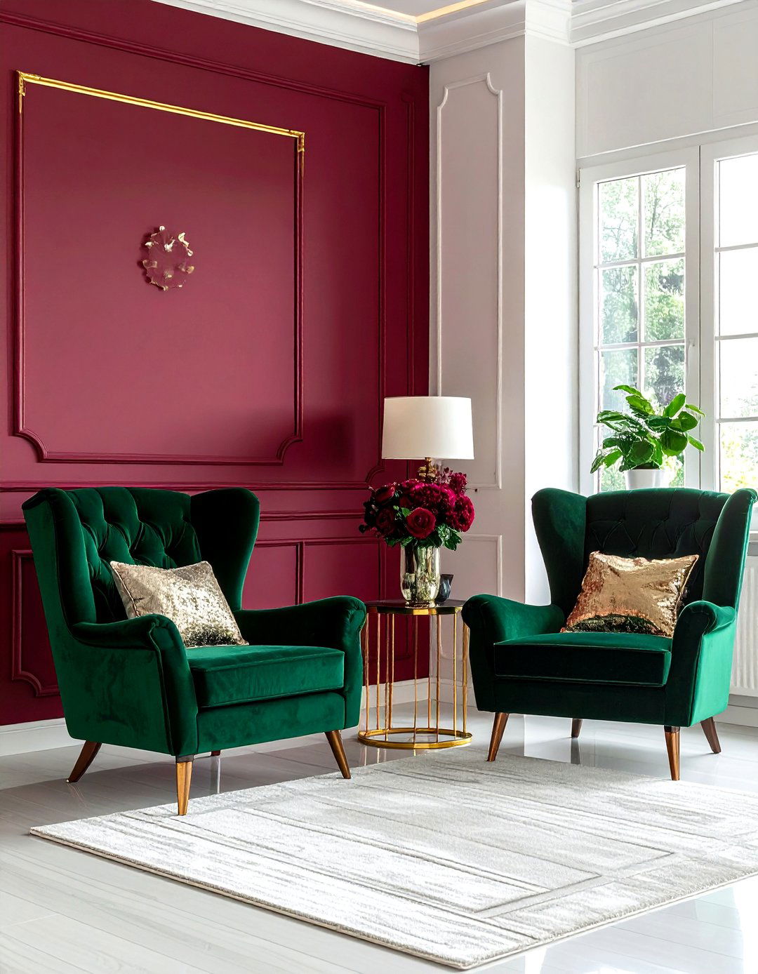 Burgundy And Emerald Green Living Room - 30 burgundy living room color schemes