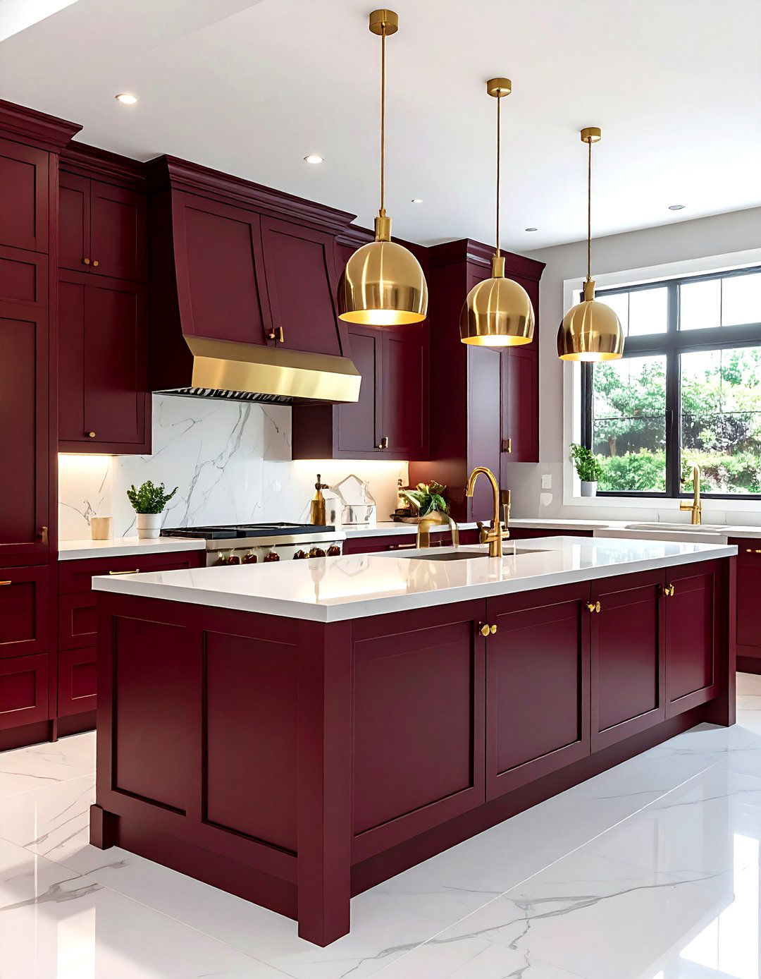 Burgundy And Gold Kitchen - 30 burgundy kitchen color schemes
