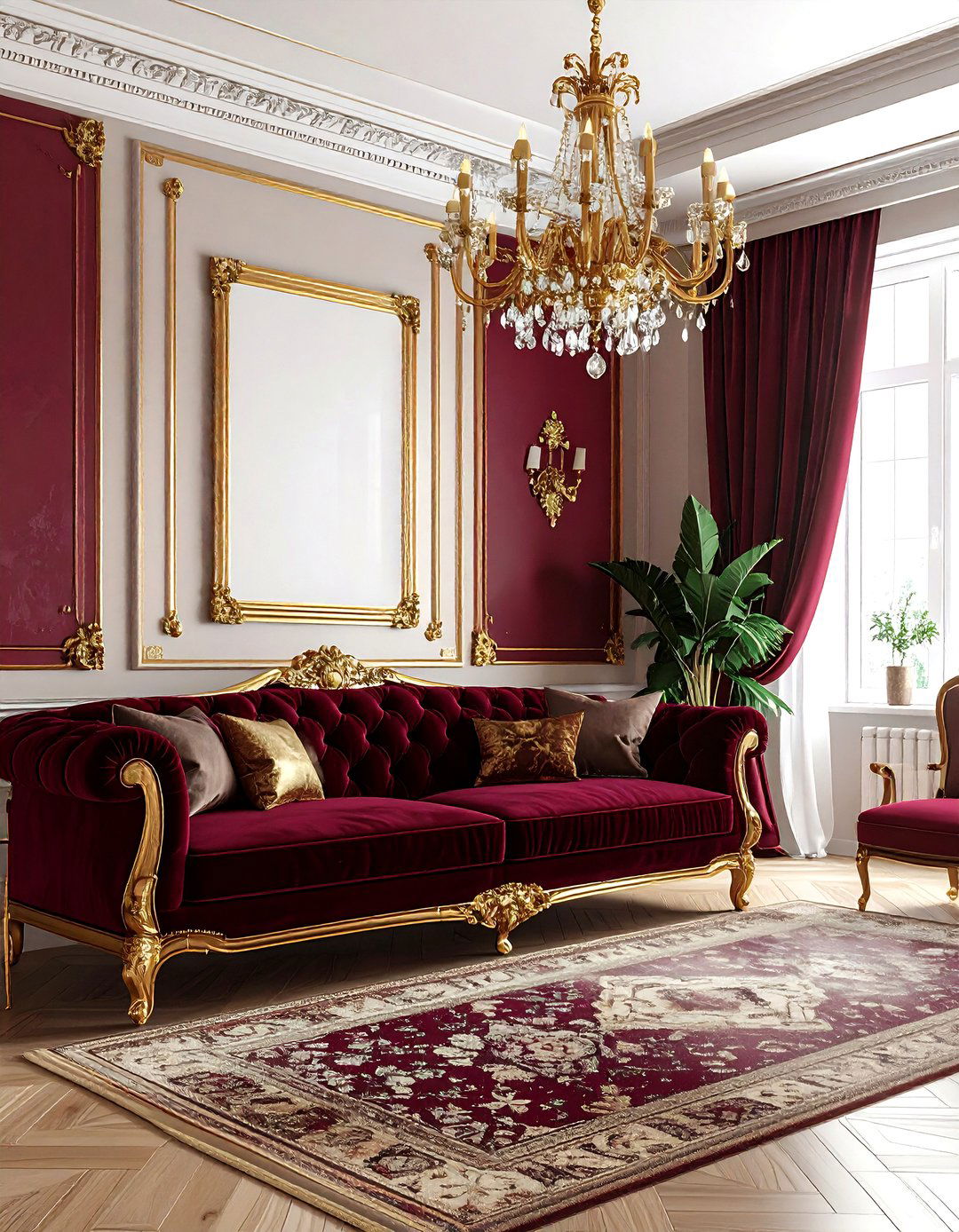 Burgundy And Gold Living Room - 30 burgundy living room color schemes