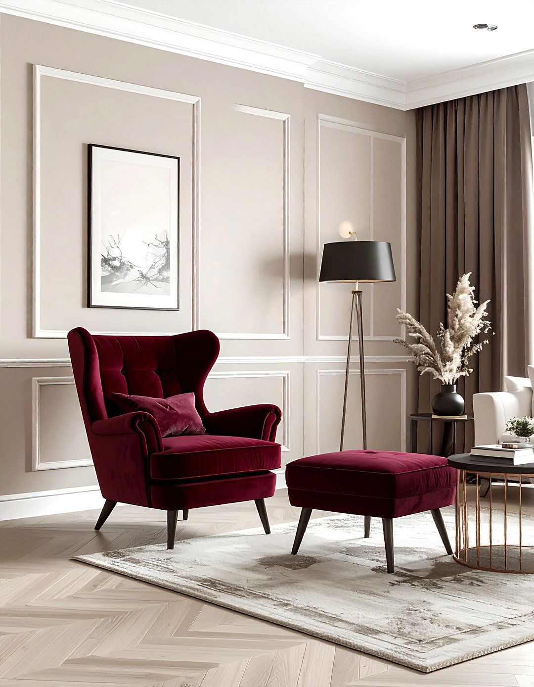 Burgundy And Greige Living Room - 30 burgundy living room color schemes