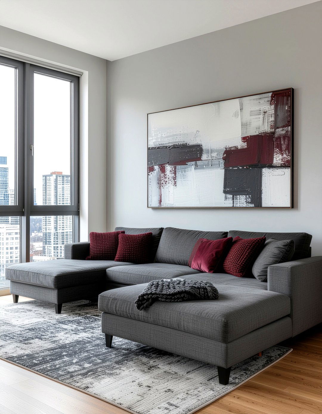 Burgundy And Grey Living Room - 30 burgundy living room ideas