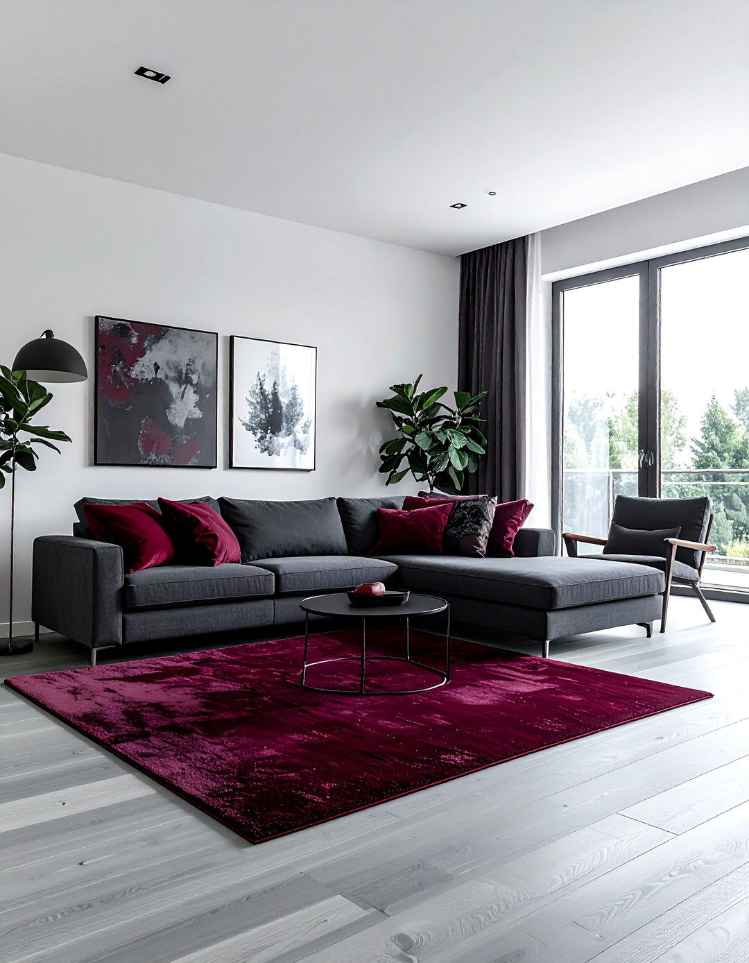 Burgundy And Grey Living Room - 30 burgundy living room color schemes