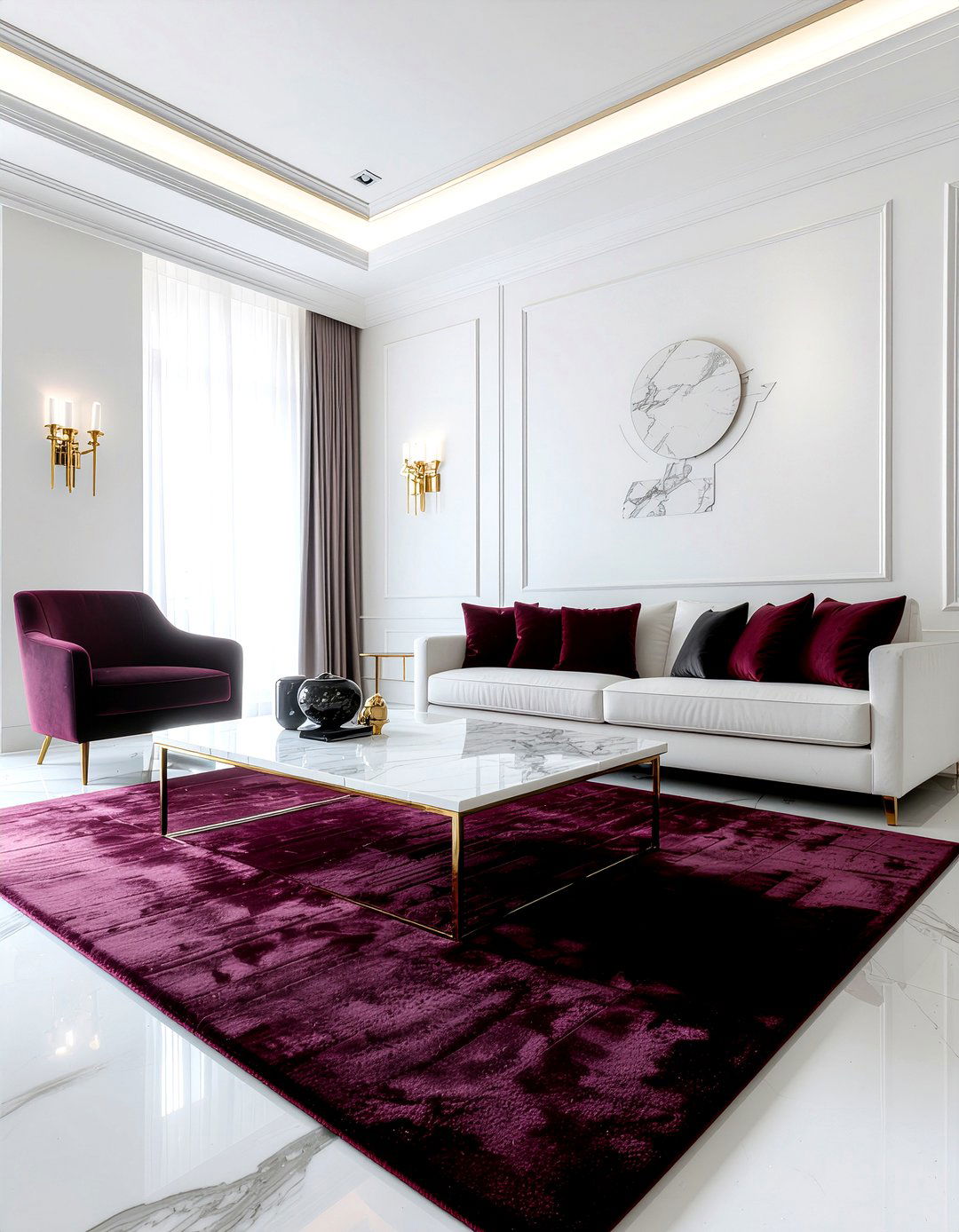 Burgundy And Marble Living Room - 30 burgundy living room ideas