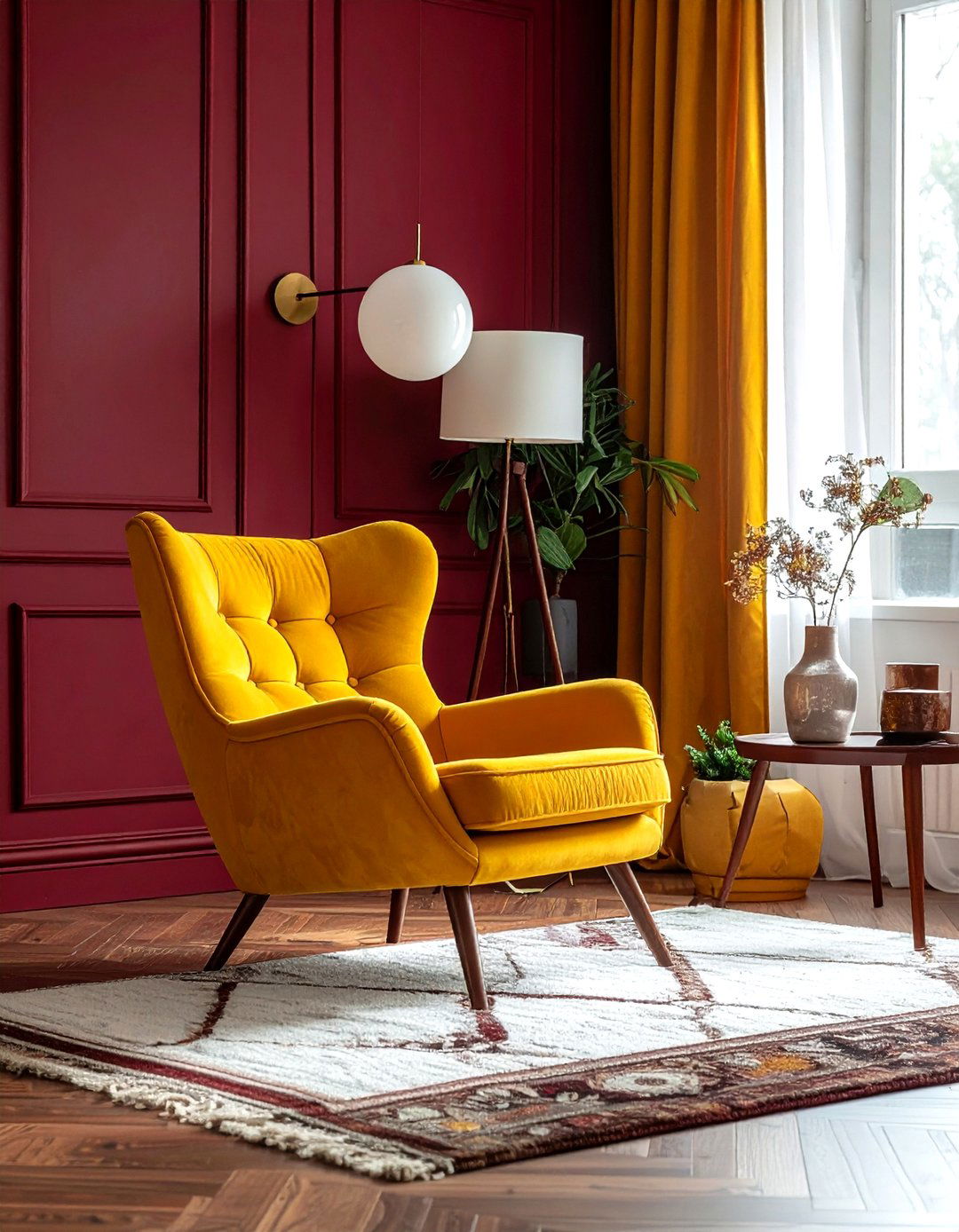 Burgundy And Mustard Yellow Living Room - 30 burgundy living room color schemes