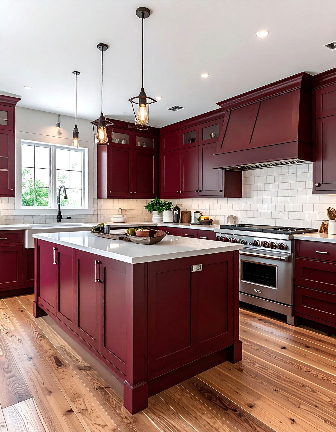 Burgundy And Pewter Kitchen - 30 burgundy kitchen color schemes