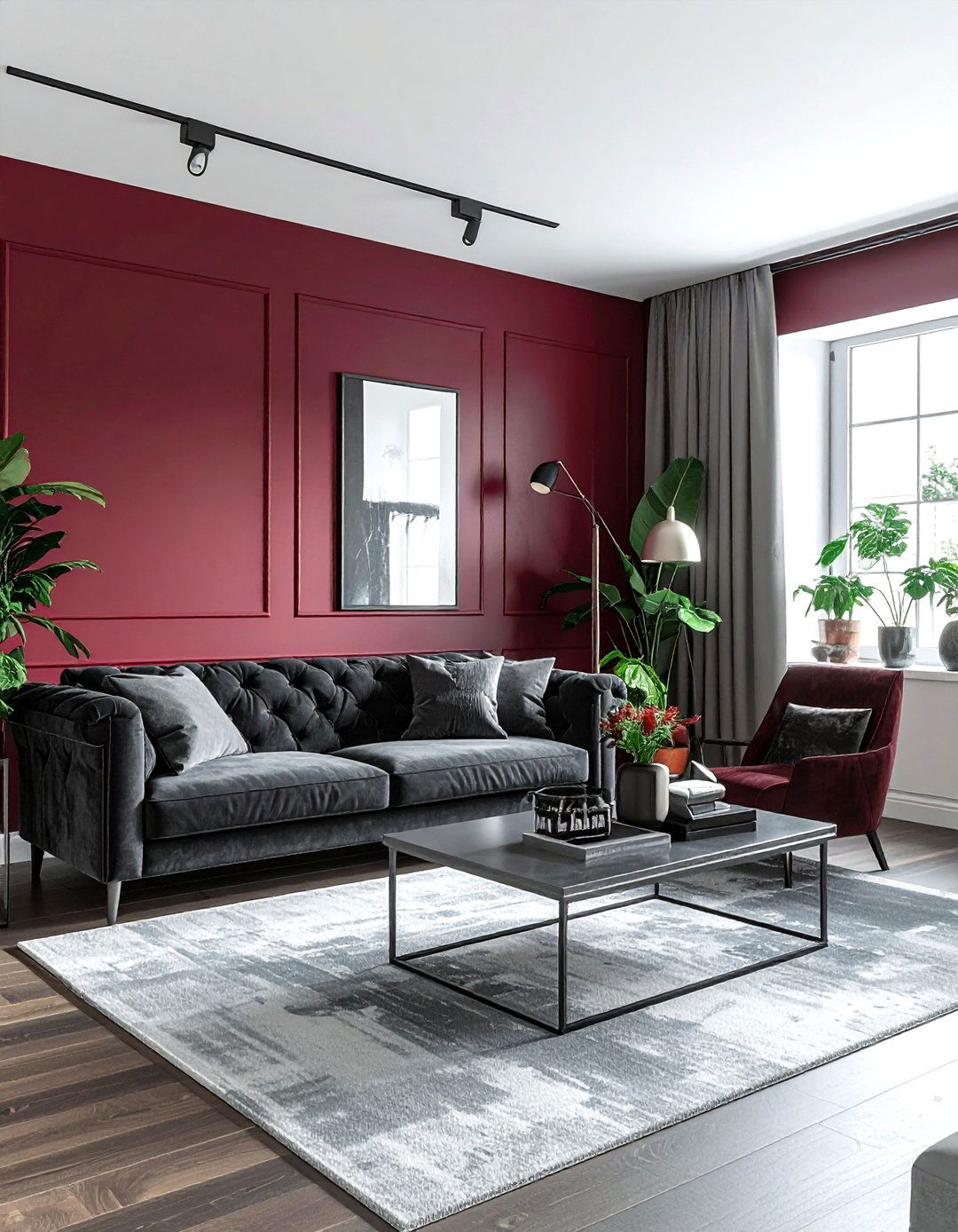 Burgundy And Pewter Living Room - 30 burgundy living room color schemes