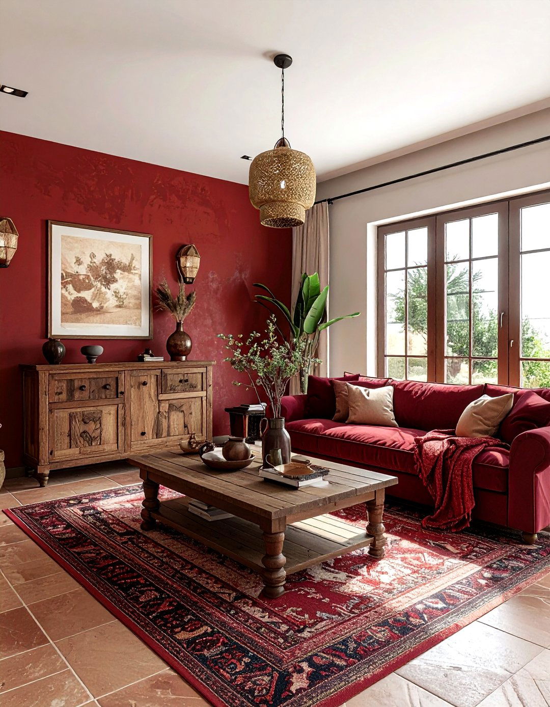 Burgundy And Terracotta Living Room - 30 burgundy living room color schemes
