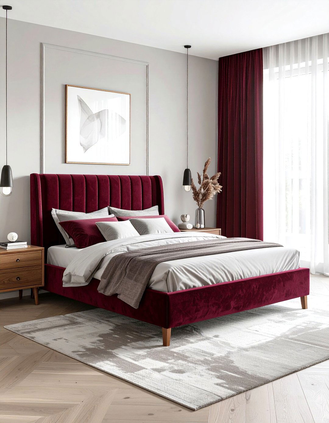 Burgundy Bedroom Accents - 30 bedroom accent color ideas