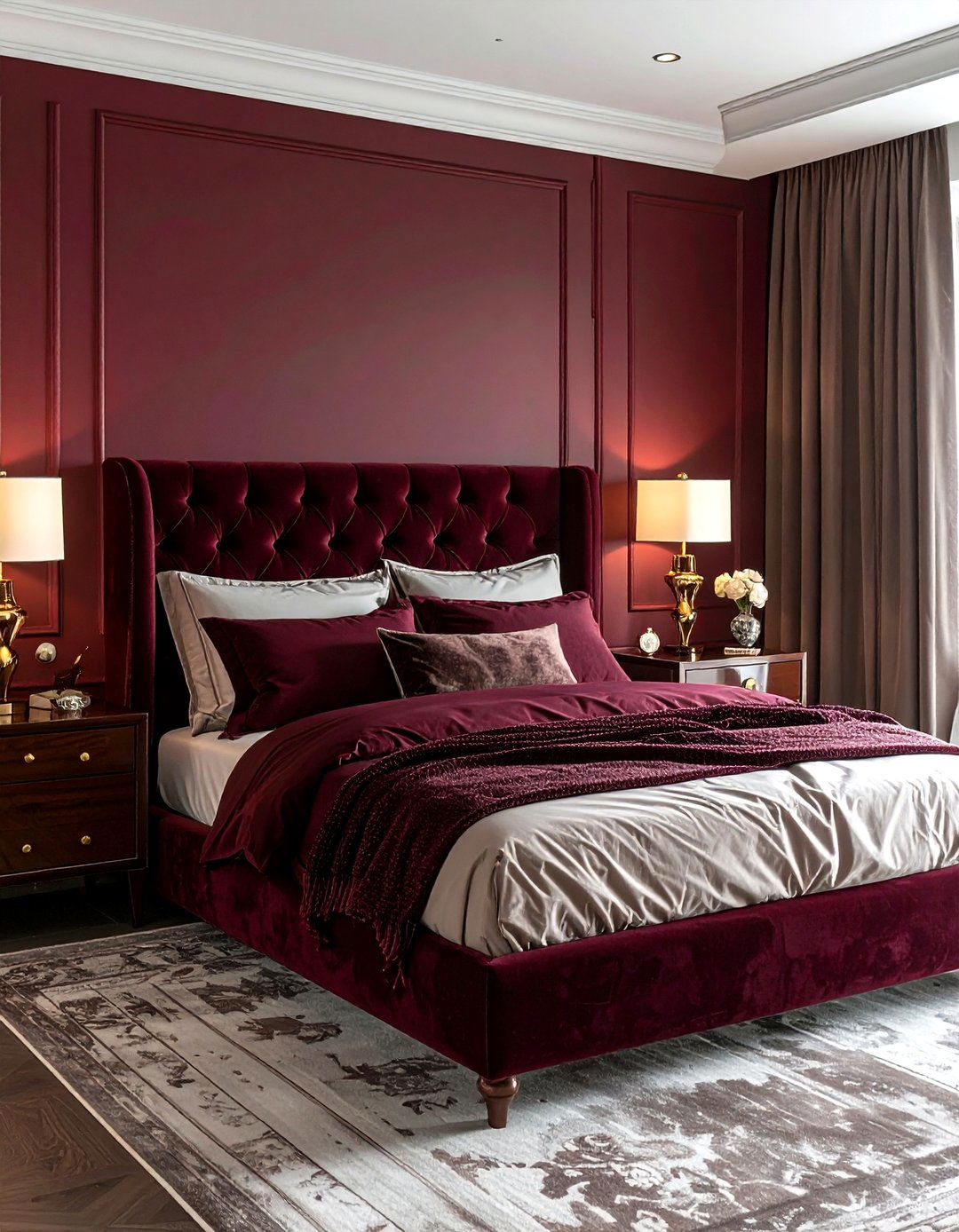 Burgundy Bedroom Decor - 30 House Beautiful decor ideas
