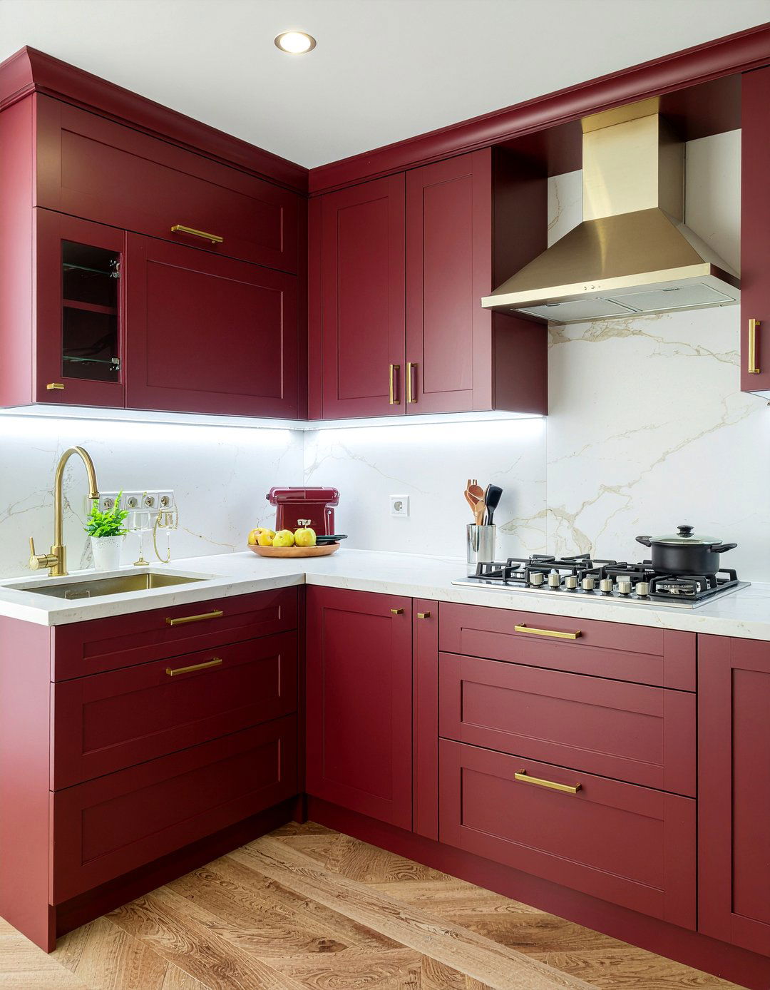 Burgundy Kitchen Cabinets - 30 red kitchen ideas