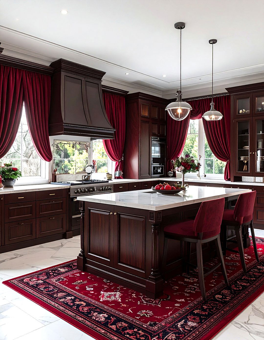 Burgundy Kitchen Decor - 30 kitchen accent color ideas