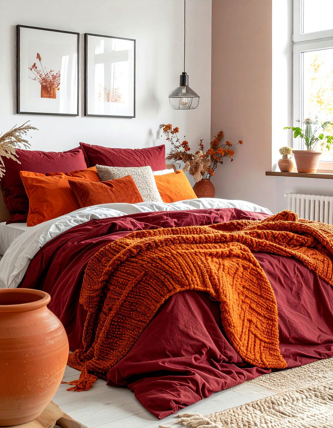 Burgundy and burnt orange bedroom - 30 burgundy bedroom color schemes