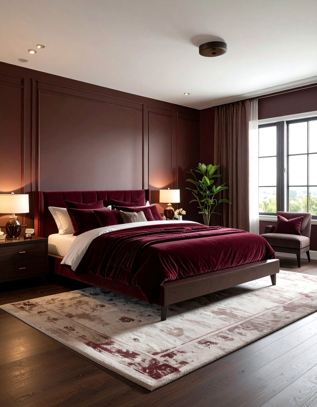 Burgundy and chocolate brown bedroom - 30 burgundy bedroom color schemes