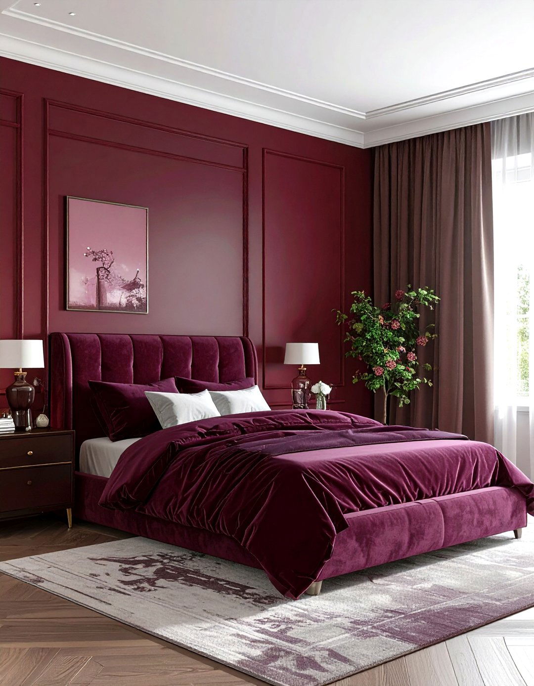 Burgundy and plum bedroom - 30 burgundy bedroom color schemes