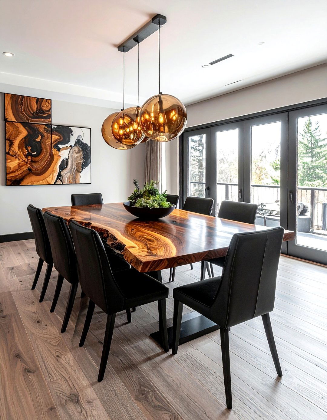 Burl Wood Dining Room - 30 textured dining room ideas