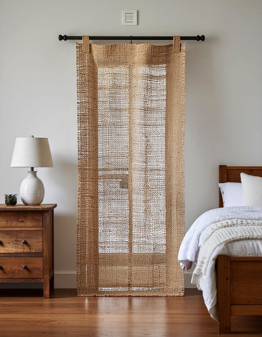 Burlap Door Curtain - 30 bedroom door curtains