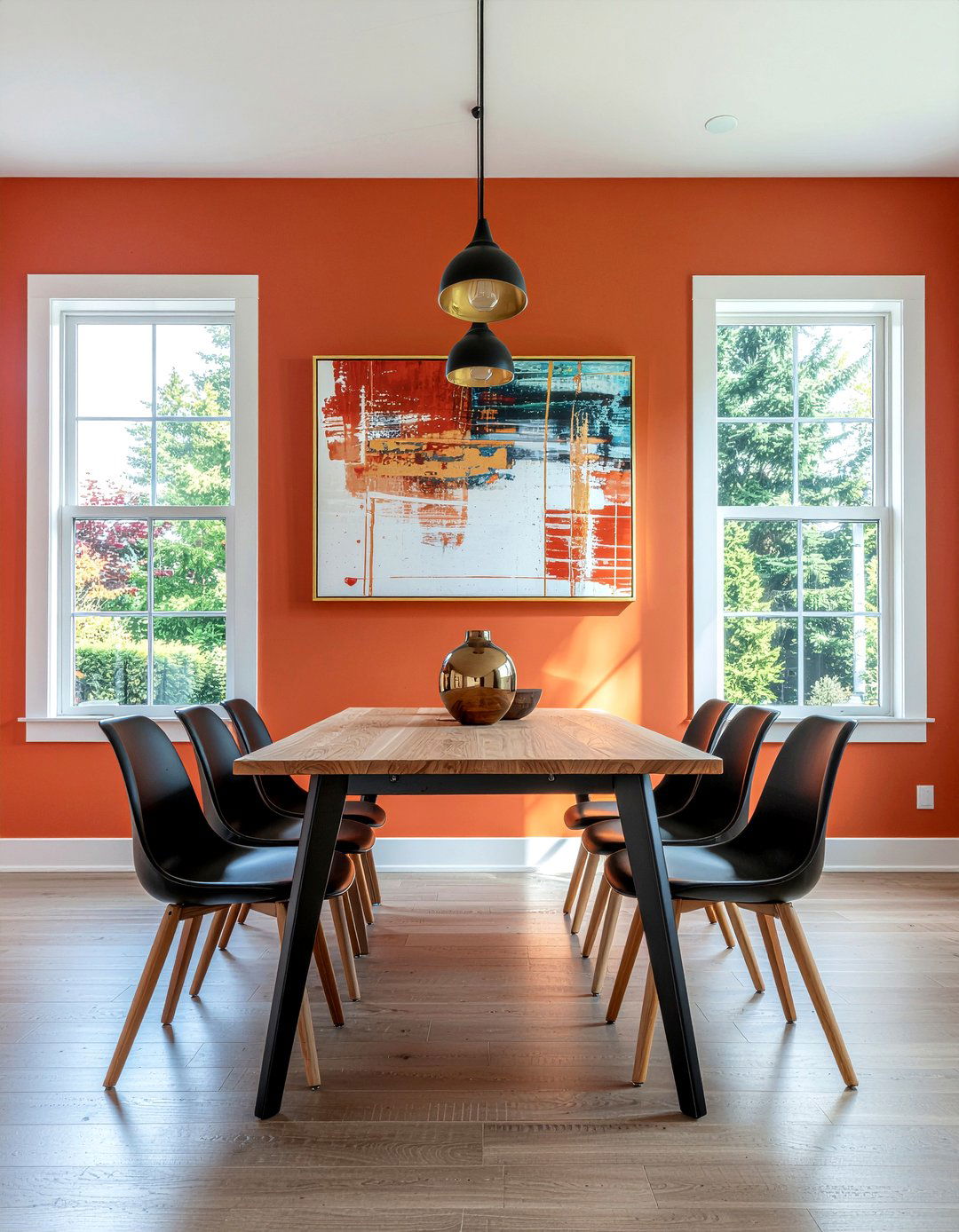 Burnt Orange Accent Wall - 30 burnt orange dining room ideas