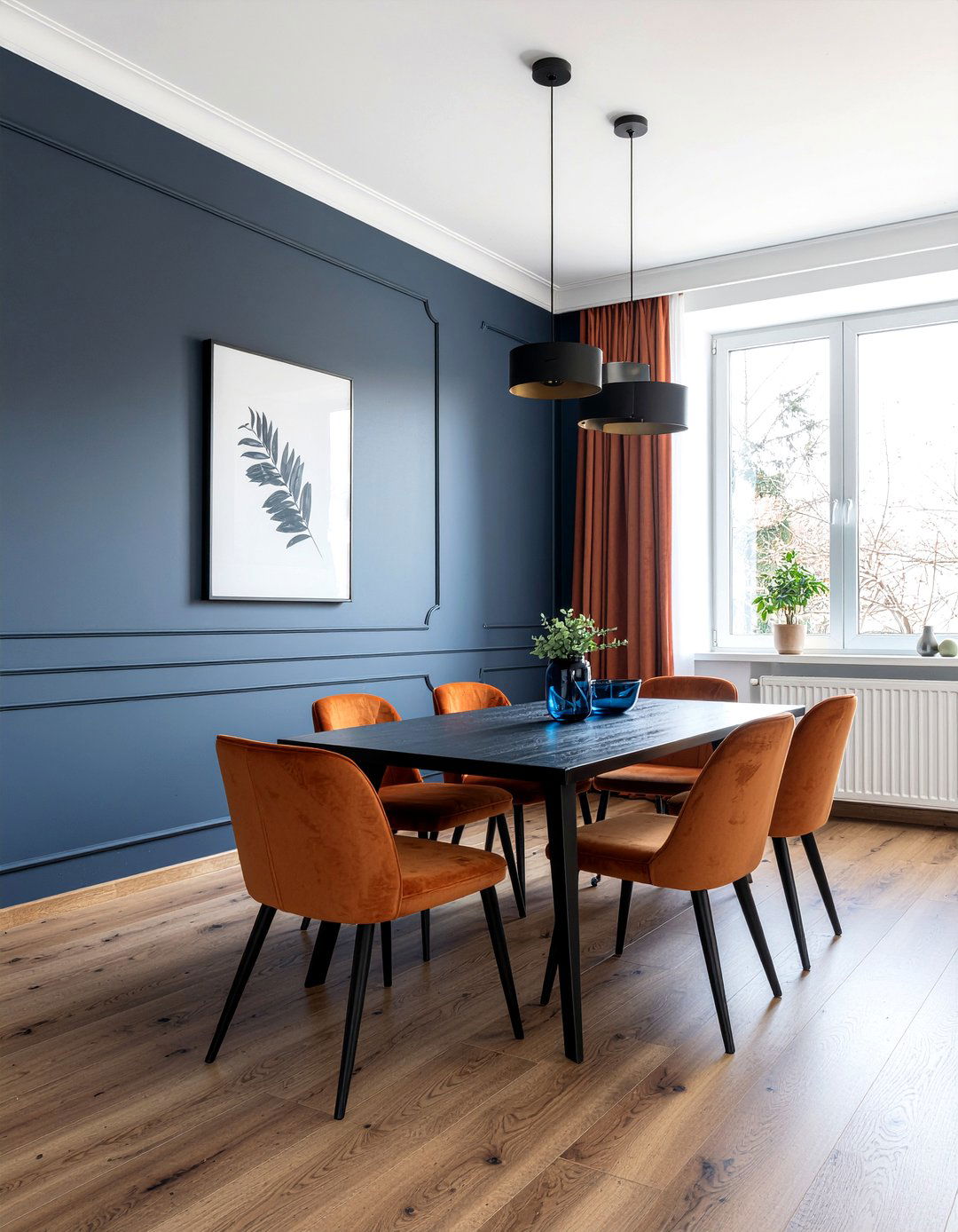 Burnt Orange And Navy Blue - 30 burnt orange dining room ideas