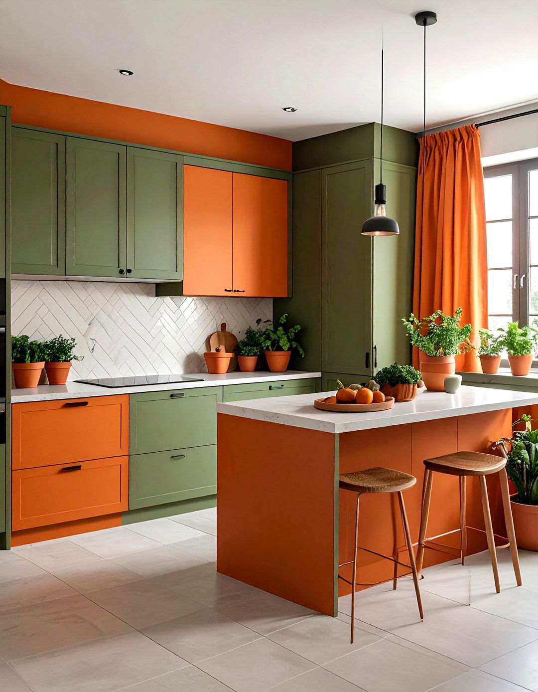 Burnt Orange And Sage Green Kitchen - 30 burnt orange kitchen ideas