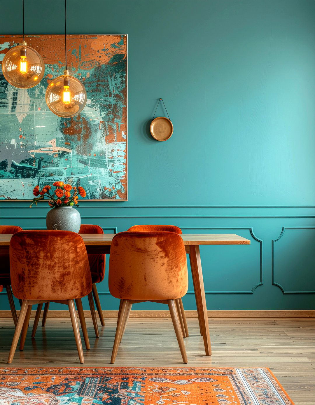 Burnt Orange And Teal - 30 burnt orange dining room ideas