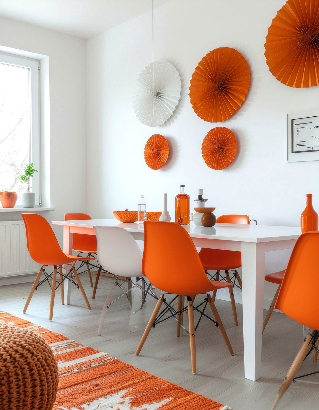 Burnt Orange And White - 30 burnt orange dining room ideas