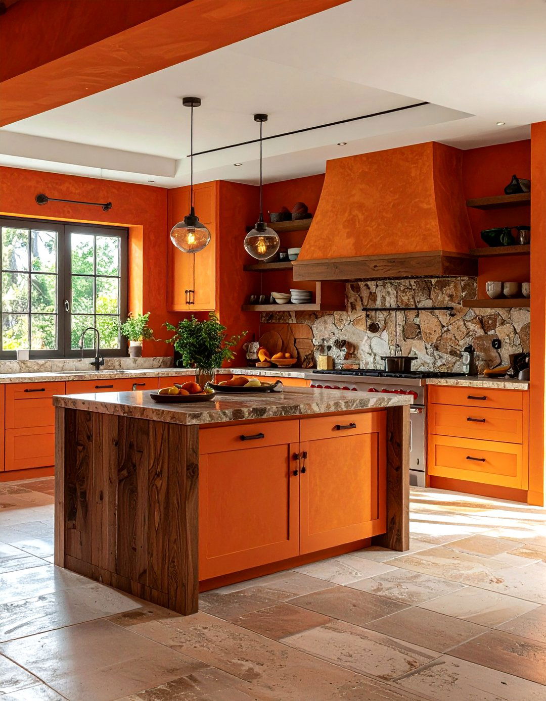 Burnt Orange And Wood Kitchen - 30 burnt orange kitchen ideas