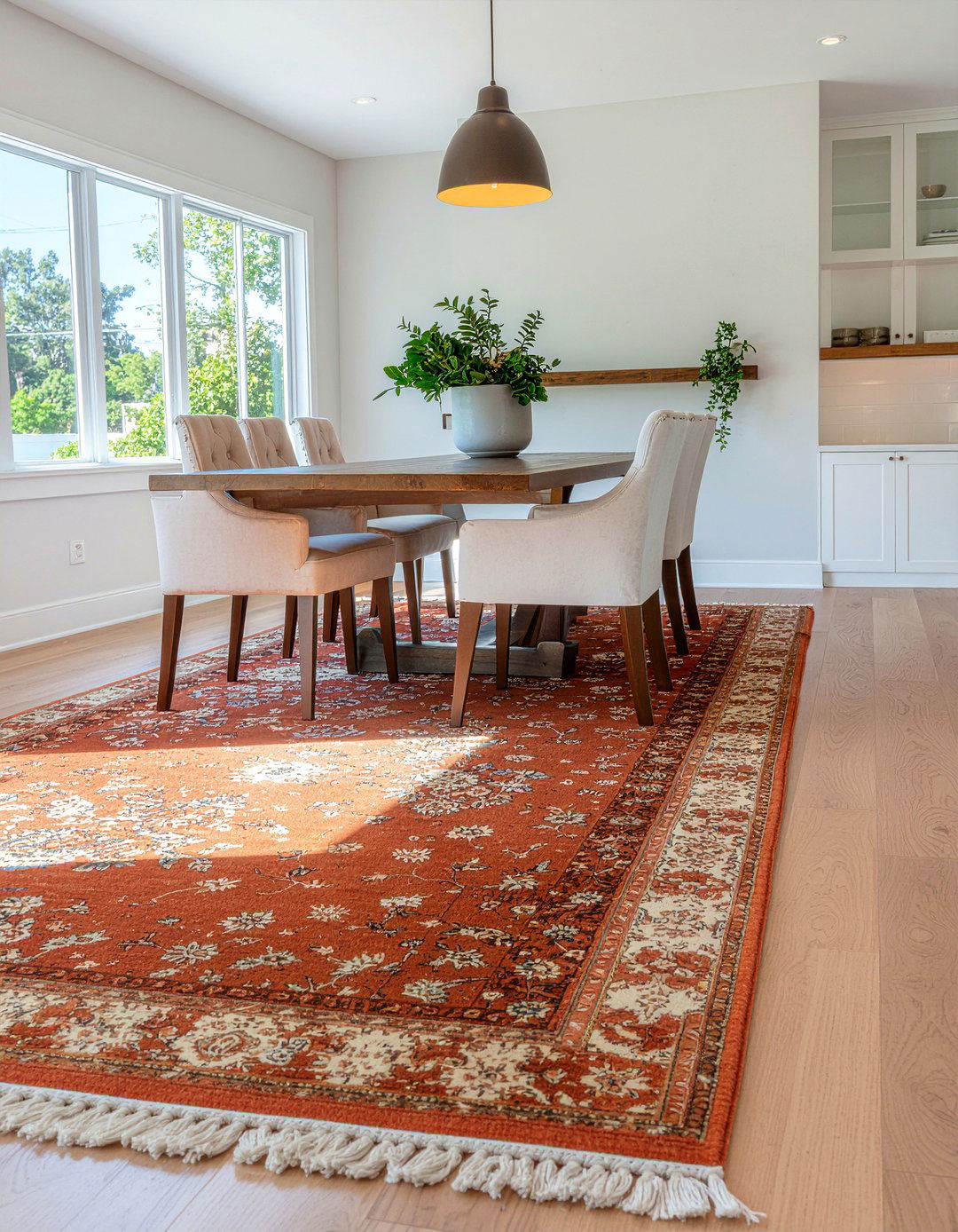 Burnt Orange Area Rug - 30 burnt orange dining room ideas