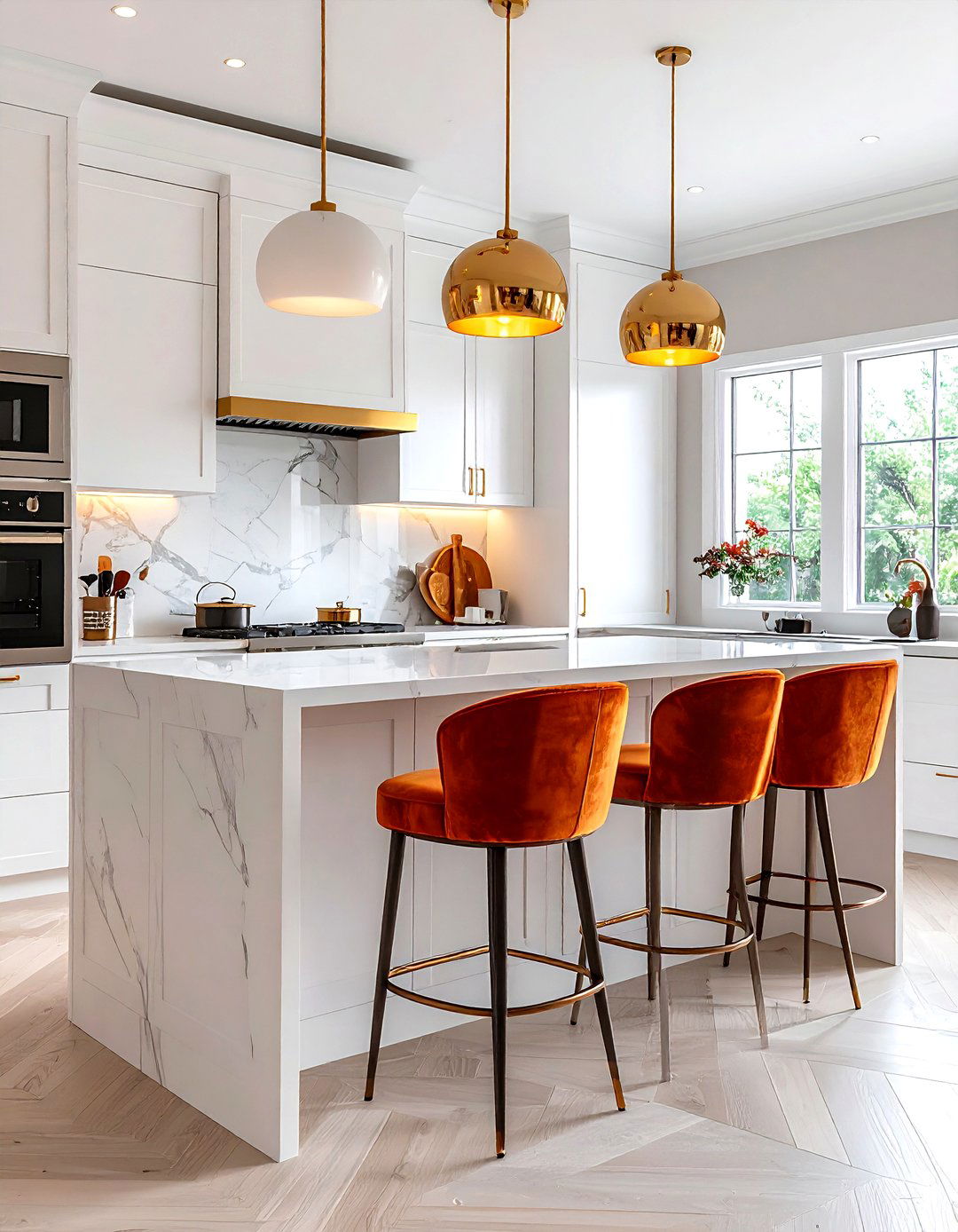 Burnt Orange Bar Stools - 30 burnt orange kitchen ideas