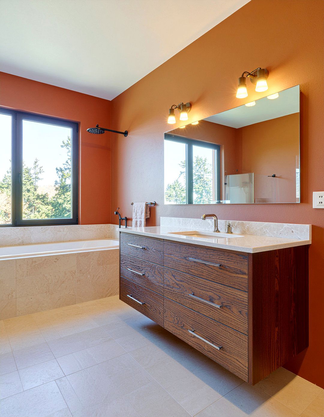 Burnt Orange Bathroom - 30 bathroom color ideas