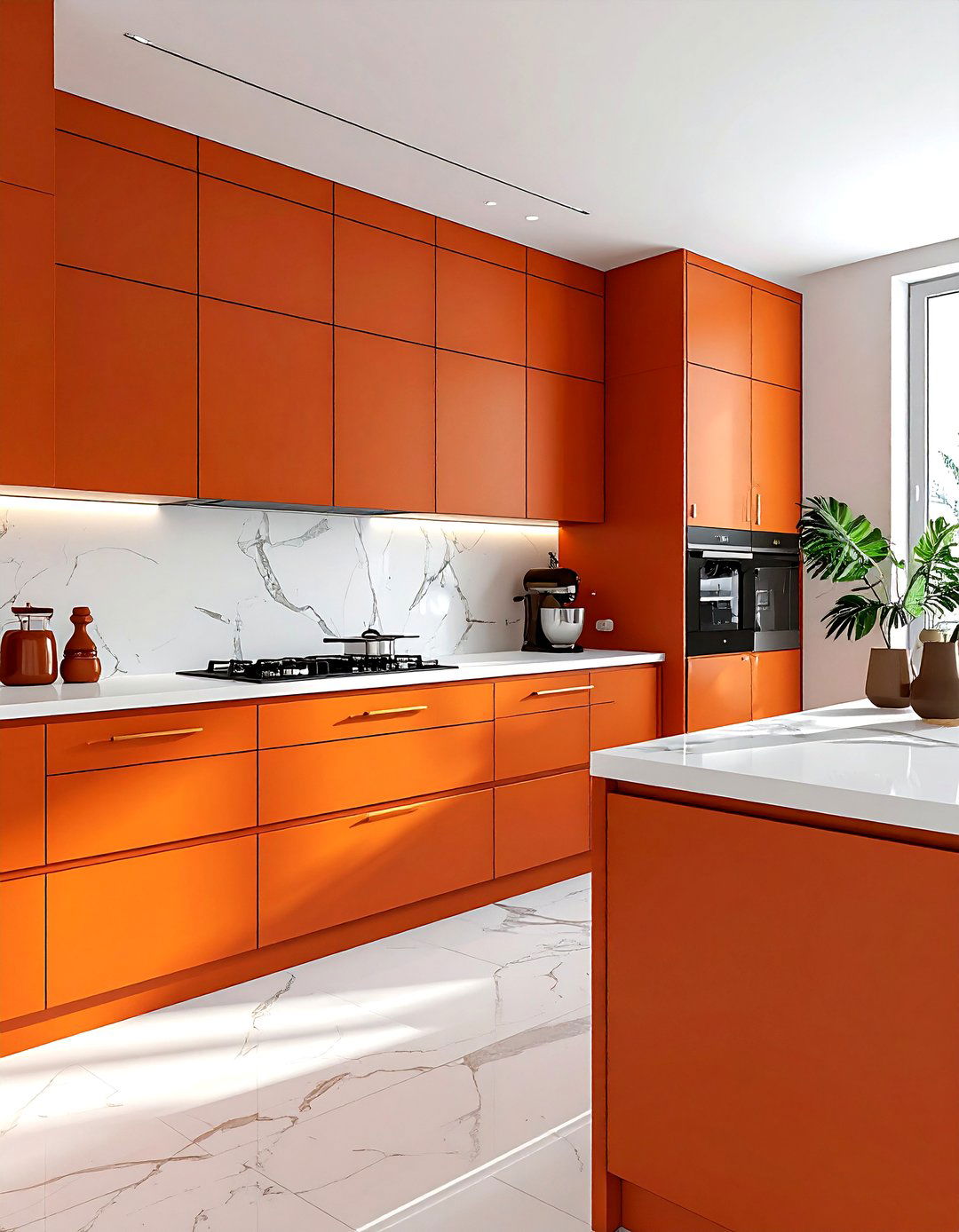 Burnt Orange Cabinets - 30 burnt orange kitchen ideas