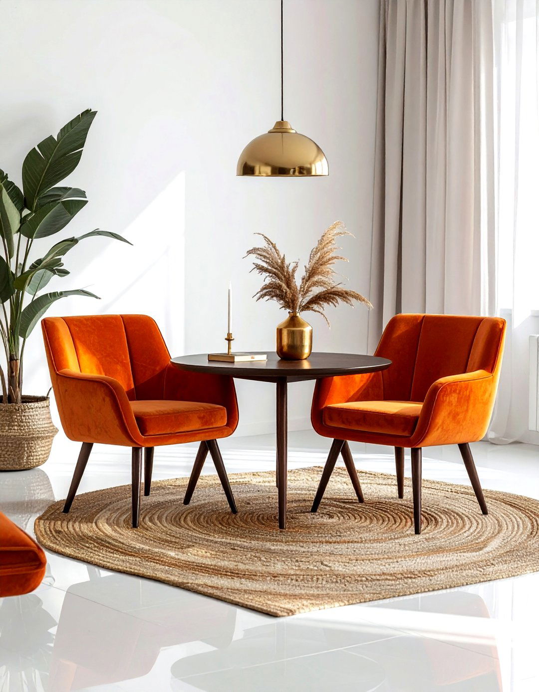 Burnt Orange Chairs - 30 painted dining room furniture ideas