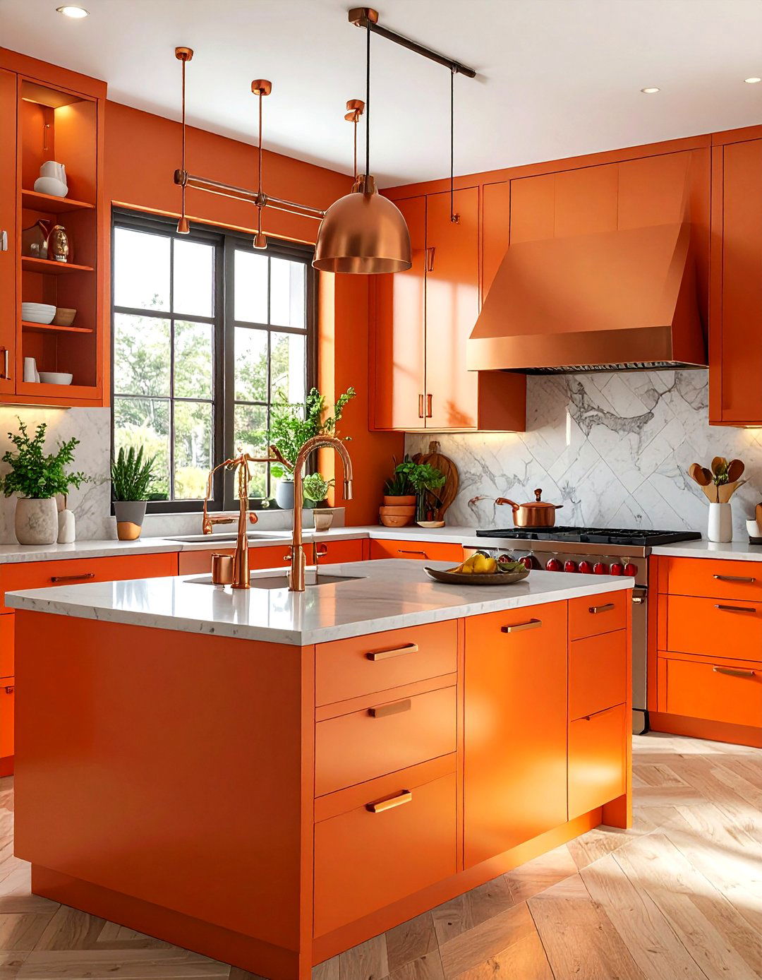Burnt Orange Copper Accents - 30 burnt orange kitchen ideas