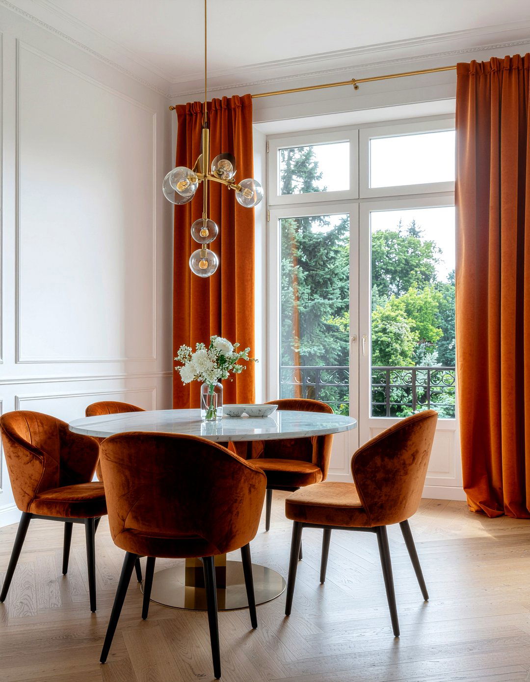 Burnt Orange Curtains - 30 burnt orange dining room ideas