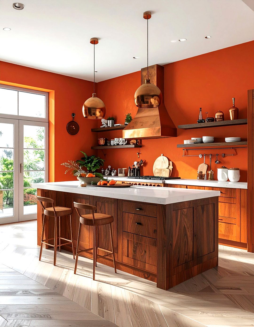 Burnt Orange Kitchen - 30 kitchen paint color ideas