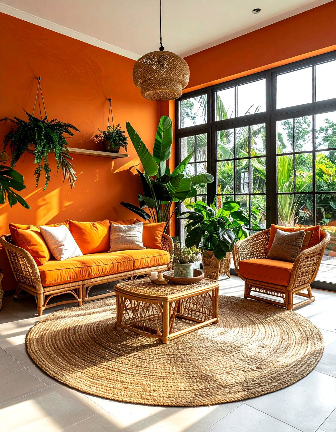 Burnt Orange Sunroom - 30 bold color decor ideas