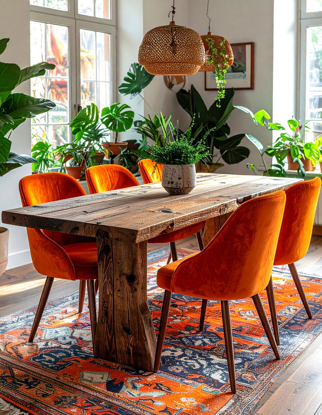 Burnt Orange Velvet Dining Chair - 30 velvet dining chair ideas