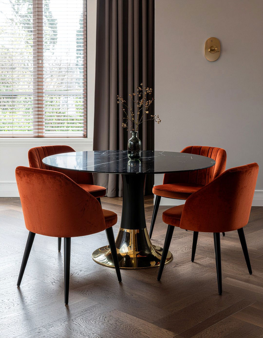 Burnt Orange Velvet Dining Chairs - 30 burnt orange dining room ideas
