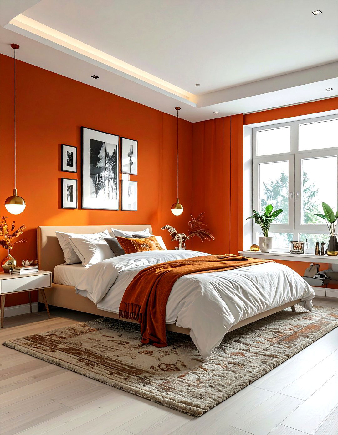 Burnt orange accent wall - 30 burnt orange decor ideas