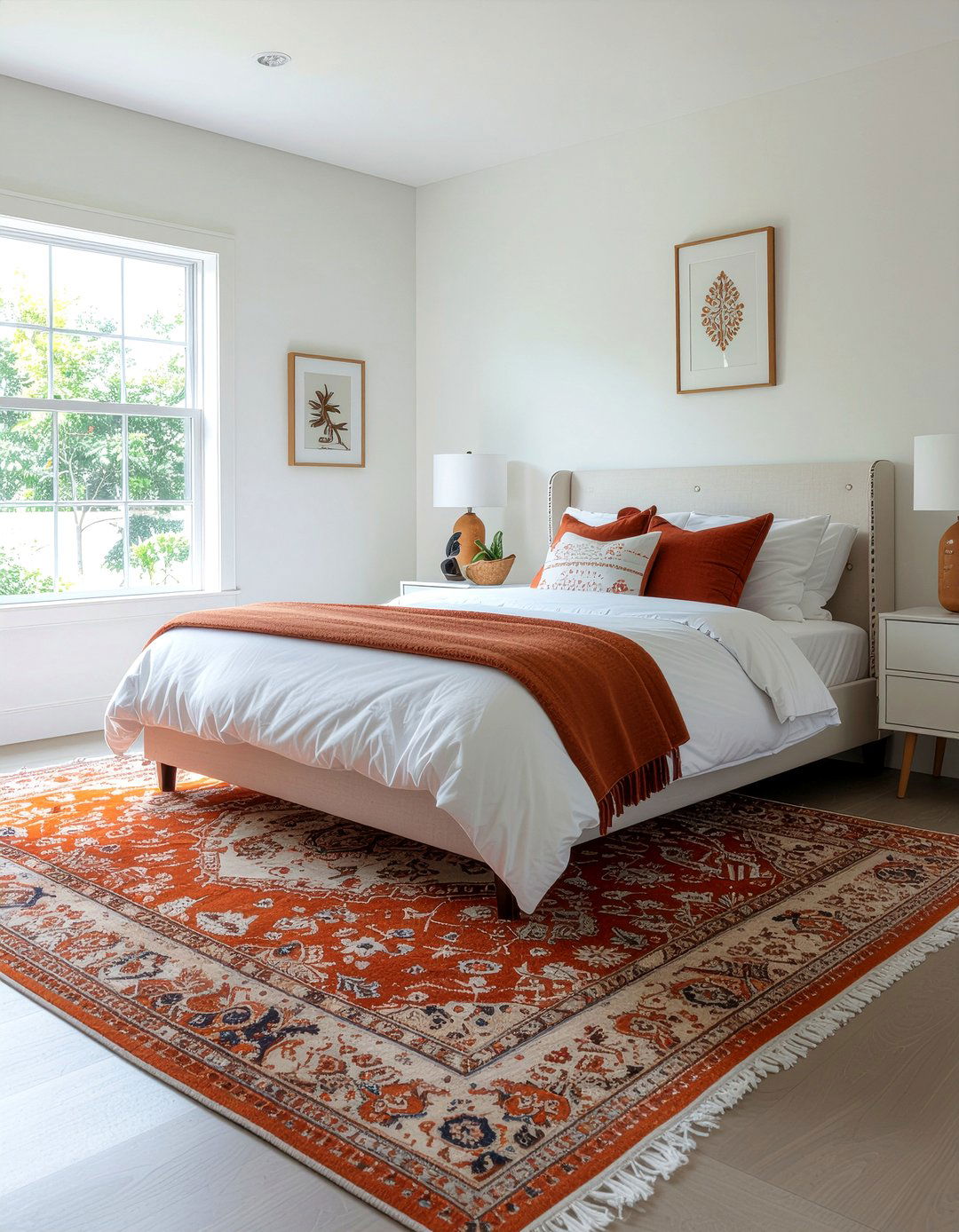Burnt orange and white bedroom - 30 burnt orange bedroom ideas