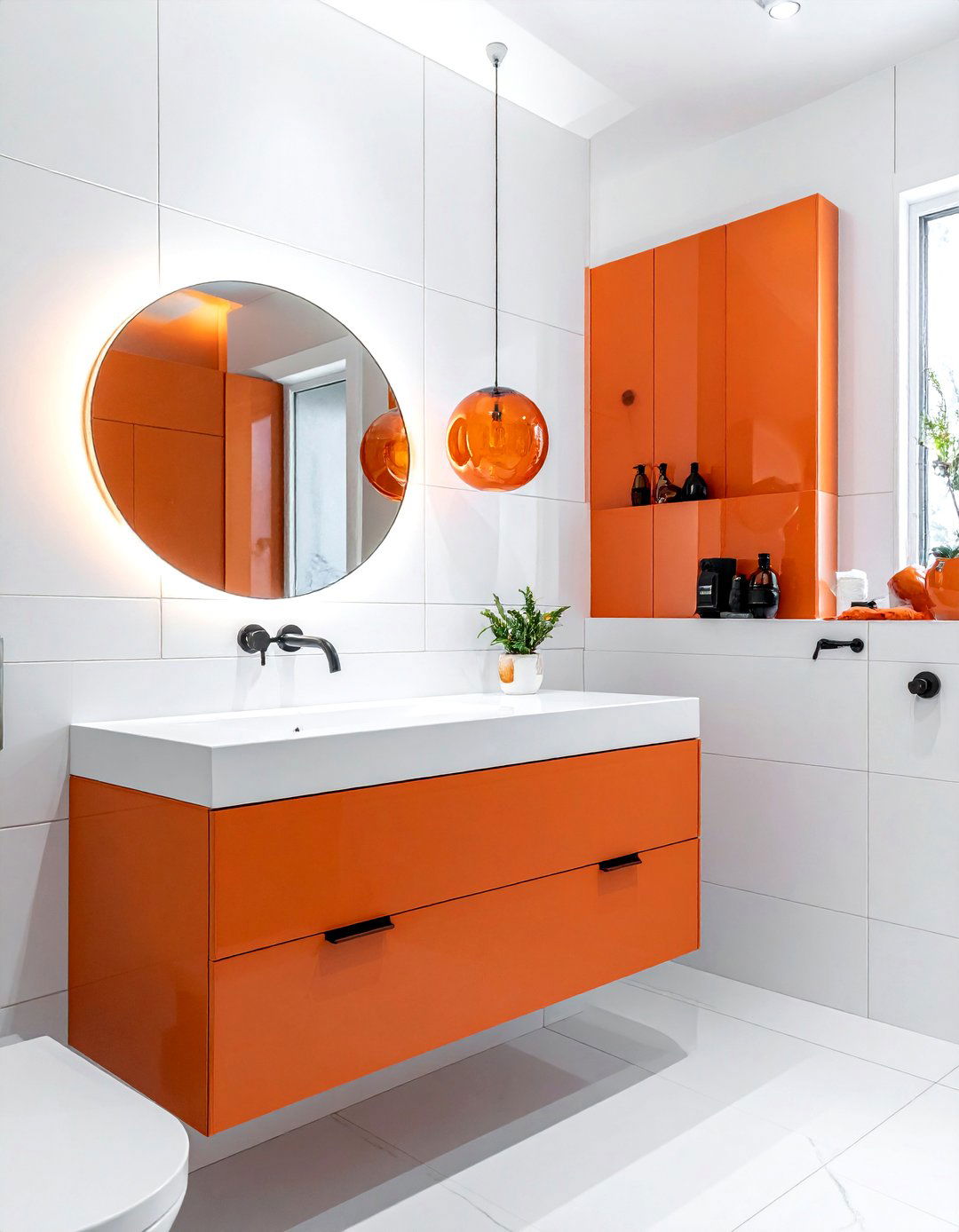 Burnt orange bathroom lighting - 30 burnt orange bathroom ideas