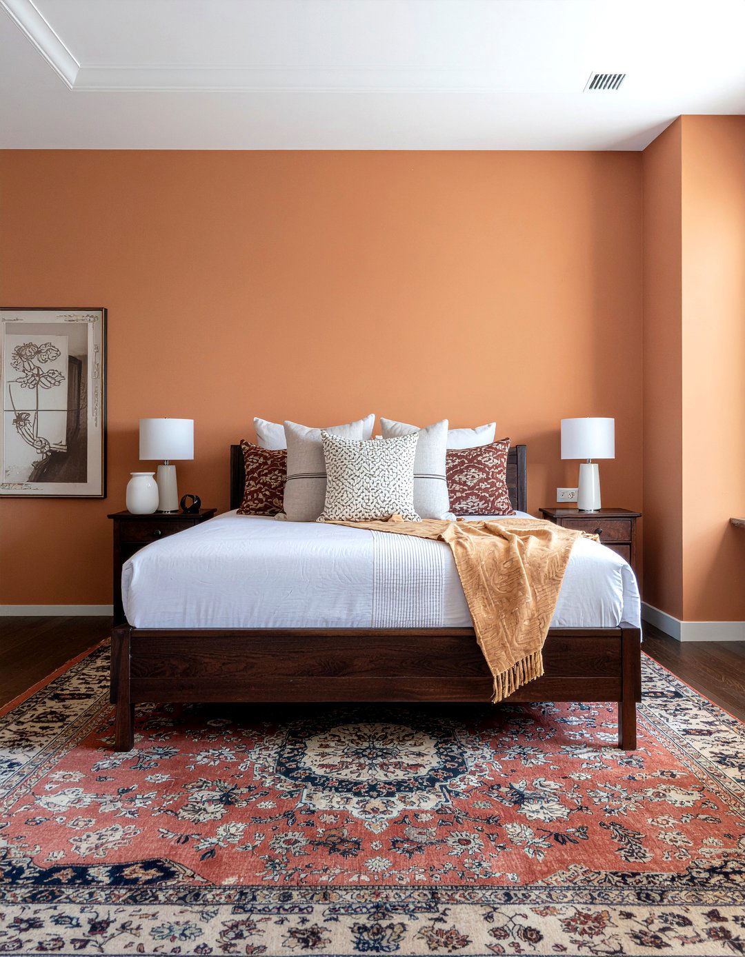 Burnt orange bedroom - 30 bedroom color ideas
