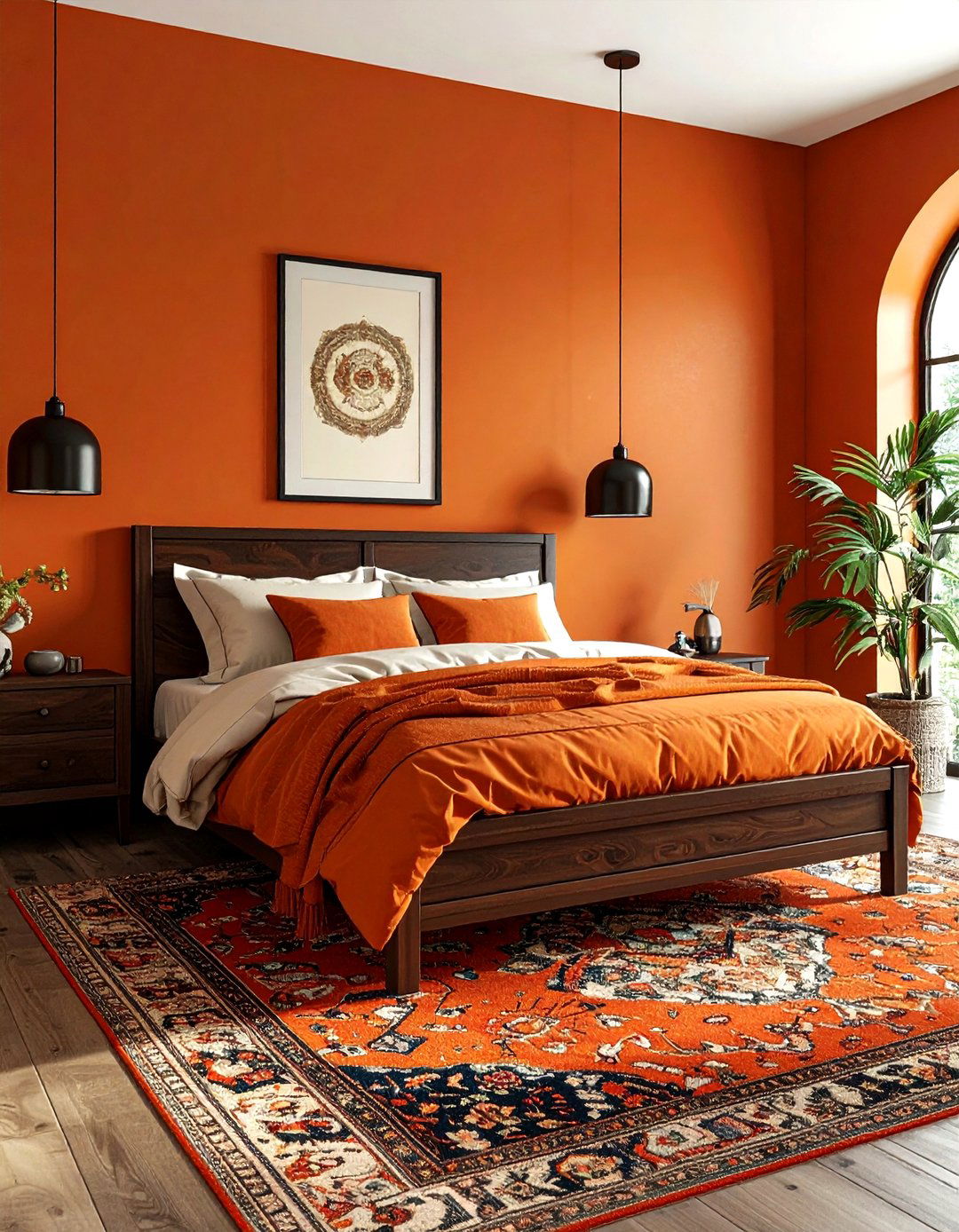 Burnt orange bedroom - 30 bedroom paint ideas