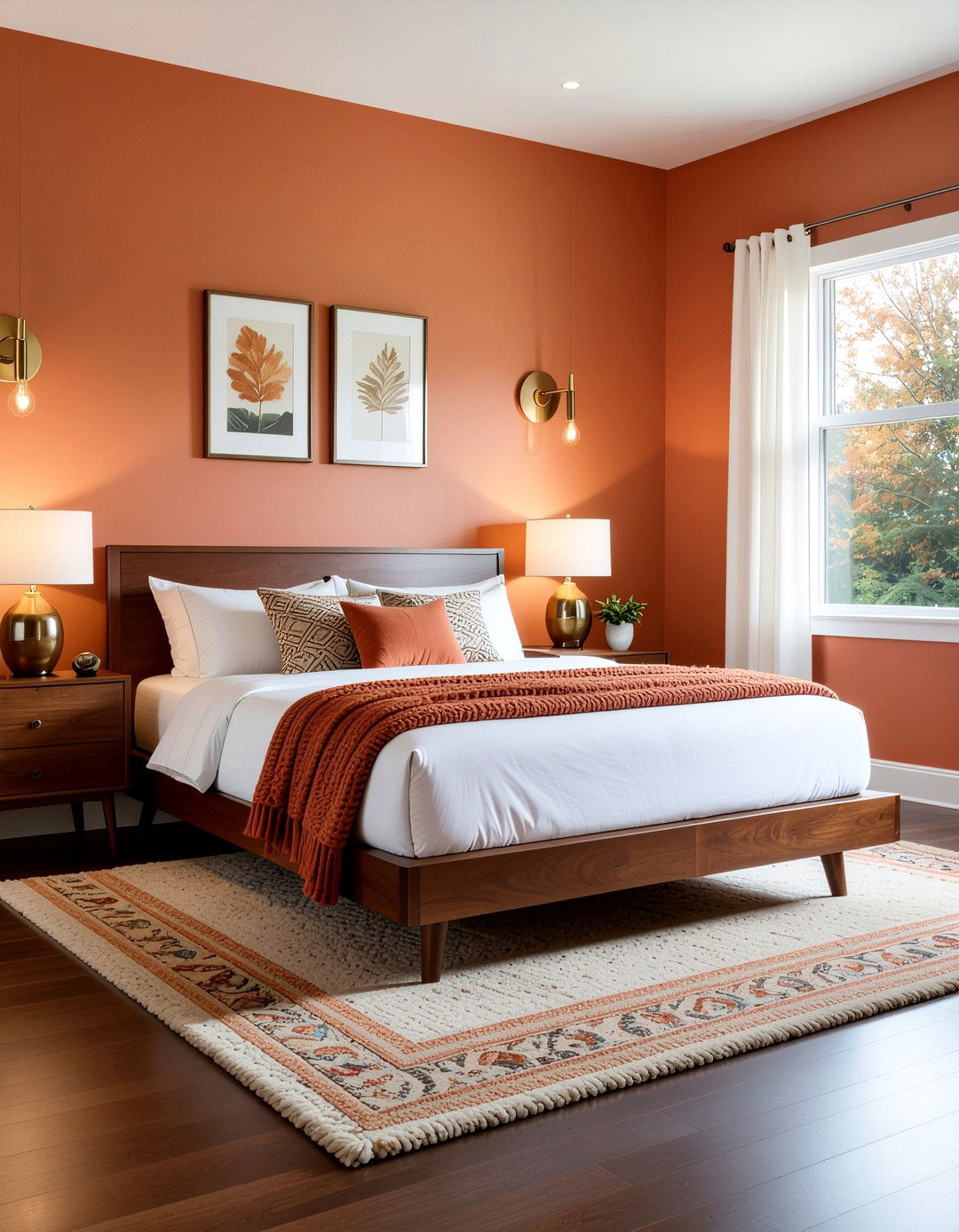 Burnt orange bedroom - 30 bold color bedroom ideas