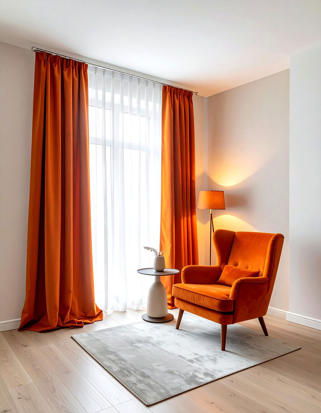 Burnt orange blackout curtains - 30 burnt orange decor ideas