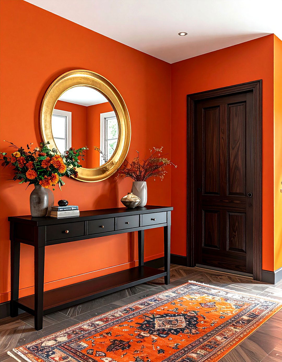 Burnt orange entryway - 30 bold paint color ideas